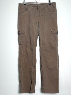 KUHL Womens Brown Cargo Pants Convertible Roll Leg Outdoor Hiking Sz. 10 Petite